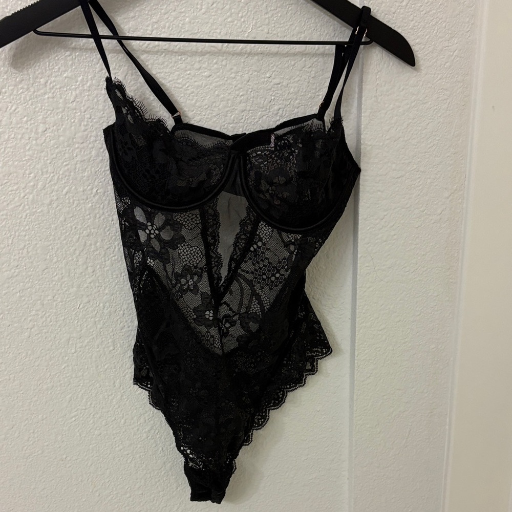 Victoria's Secret Black Lace Chemise